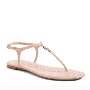 NWT Tory Burch Marion Quilted Sandal Light Oak 11